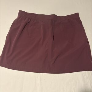 32 Degrees Cool athletic skort (skirt with built-in shorts), XXL, purple tone